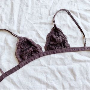 Brown lace bralette